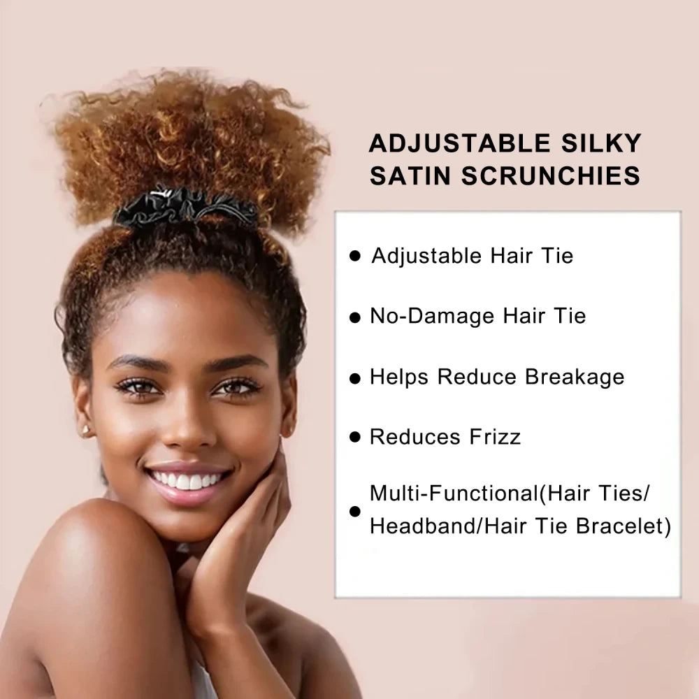 Silky Satin Scrunchies 3-Pack